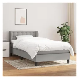 vidaXL Boxspringbett 100 x 200 cm Hellgrau