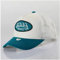 Von Dutch Trucker Cap Boston White Weiß Türkis, Size:OneSize