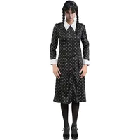 Chaks Wednesday Kostüm Print Kleid Damen Gr. L