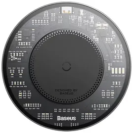 Baseus Simple 2 wireless inductive charger 15W with USB-C to USB-C cable (black)