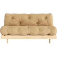 Karup Roots Schlafsofa, Gästebett, Sofa inkl. Futonmatratze«, Liegefläche 90/140/160 x200 cm, FSC® zertifizierte Kiefer natur / petrolblau (757)
