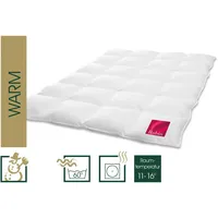 HANSKRUCHEN Rubin 840 g, Daune, 135 x 200 cm Warm 100% Daunen, waschbar Allergiker Daunendecke - Weiß