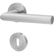 Alpertec BB-Rosettengarnitur Solid 9 Edelstahl Silber