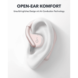 Soundcore AeroFit, Open-ear Kopfhörer Bluetooth Pastellrosa