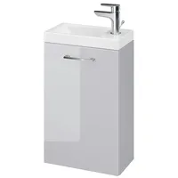 Belvit Lara Unterschrank mit Waschbecken Grau glänzend (39,2x59x21,5cm)