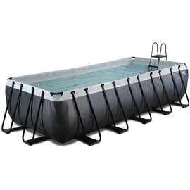 EXIT TOYS Black Leather Pool Set 540 x 250 x 122 cm inkl. Sandfilterpumpe