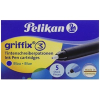 Pelikan griffix 3 Tintenroller-Patrone königsblau, 5er-Pack (960567)