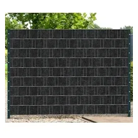 zaun|zu® Sichtschutzstreifen 26 m Schwarzgrau Vlies