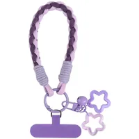 Votvloay Handykette Kurz Handyanhänger Universal zum Umhängen Handyband Kordel Kette, Kompatibel mit jedem Handy und Smartphone,Phone Lanyard + 1 Stück Pad (ohne Hülle) - Lila