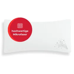 Microfaserkissen MY HOME "Baca, Kopfkissen 40x80 cm und 80x80 cm", weiß, B:40cm L:80cm, Füllung: 100% Polyester, Kopfkissen