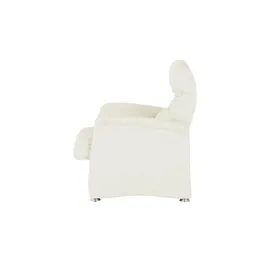 HIMOLLA Fernsehsessel 6001 Leder 81 x 98 x 86 cm Creme mit Kopfteil