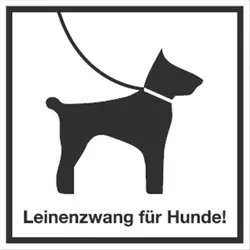 Schild Leinenzwang für Hunde!, Alu, 300x300 mm