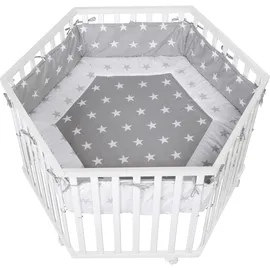 roba Cosiplay 6-eckig 106 x 121 cm weiß Bodenfarbe little stars