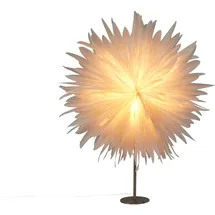 Beliani Dekorative Lampe Schneeflocke Stern Weiß