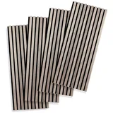 PROVISTON 3D Wandpaneel 4er Set, 600 x 1200 mm, Walnuss, Holz Furniert, BxL: 6x120 cm, (Spar-Set)