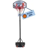 Hudora Unisex-Youth Basketballständer All Stars Basketball-Ständer, höhenverstellbar-Basketball-Korb-71655, schwarz,blau,rot, one size