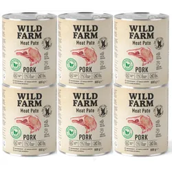 WILD FARM Pastete Schweinefleisch 6x800g glutenfreies Hundefutter