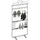 Relaxdays Ohrringhalter, Silber Metall, 16.5x30.5x6.5 cm, Eisen, Schmuckhalter,