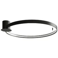 Deckenleuchte Deckenlampe Wohnzimmerleuchte LED Ring Design schwarz Flurleuchte