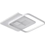 WOFI LED Deckenleuchte Akon Weiß 48x48cm 43,5W 3500lm 2700K-5500K CCT Dimmbar mit Fernbedienung