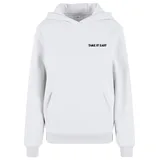 miss tee Take It Easy Flowers Hoodie Weiß L