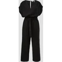 S.Oliver - Jumpsuit aus Leinenmix, Damen, schwarz, 38