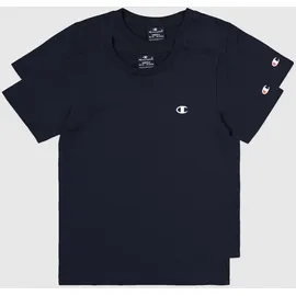 Champion T-Shirt CHAMPION, Jungen, Gr. L (152/158), nny, nny, ns, Jersey, Obermaterial: 100% Baumwolle, schmal normal, Rundhals, abgesteppt, Shirts T-Shirt, 2er-Pack, Kurzarm, mit Rundhalsausschnitt, aus Baumwolle