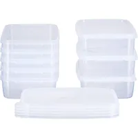 MiraHome Gefrierdosen 8x1,5L rechteckig durchsichtig – Vorratsdosen mit Deckel luftdicht – Transparente Frischhaltedosen – Aufbewahrungsbox Küche für Mealprep & Organisation – Austrian Quality