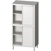 Stalgast Hochschrank mit Schiebetüren, 900x700x2000 mm, mit zwei Schrankräumen, verschweißt