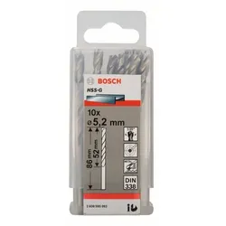 Metallbohrer HSS-G, DIN 338, 5,2 x 52 x 86 mm, 10er-Pack