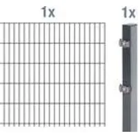 GAH Alberts Doppelstabmattenzaun Set 1 Matte 1 x 2 m grün 644024