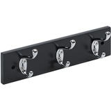 Hettich Garderobenleiste 3 Haken 30,0 x 8,0 x 7,5 cm schwarz