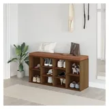 vidaXL Schuhbank Braun Eichen-Optik 103x30x48 cm Holzwerkstoff
