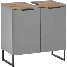 BASIC by Balculina Waschbeckenunterschrank Denver 60 x 60 x 35 cm Grau Matt