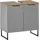 BASIC by Balculina Waschbeckenunterschrank Denver 60 x 60 x 35 cm Grau Matt