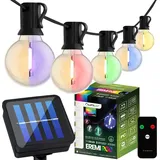 LUMILED Solar Lichterkette Außen 20x LED RGB 10,5 M Solarlichterkette für Garten Solarkette Solarleuchte Außenleuchte Gartenlicht KUGEL IP44 Gl...