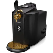 Klarstein Beerkules Bierzapfanlage für 5L-Fässer Kühlkompressor LED-Display 6 Temperaturstufen Schwarz/Antik-Gold-Metallic
