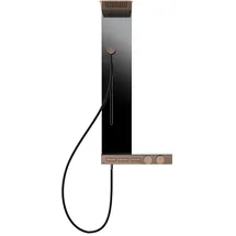 GESSI HI-FI, Duschkombination zur Aufputz-Wandmontage mit Thermostat, 3 Funktionen, 63041030, Farbe: Kupfer PVD