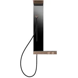 GESSI HI-FI, Duschkombination zur Aufputz-Wandmontage mit Thermostat, 3 Funktionen, 63041030, Farbe: Kupfer PVD