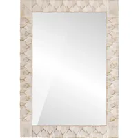 VidaXL Badezimmer Spiegel Weiße gewaschene Oberfläche 50 x 70