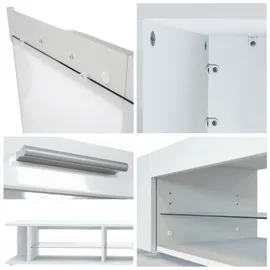 Vladon Wohnwand, Brombeere, Holzwerkstoff, 300x190x39 cm, Wohnzimmer, Wohnwände, Wohnwand-Sets