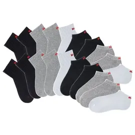 H.I.S. Kurzsocken 20 Paar Grau/Weiß/Schwarz 35-38