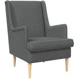 vidaXL Sessel Dunkelgrau Stoff 75 x 75 x 75 cm Grau mit Kissen