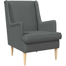 vidaXL Sessel Dunkelgrau Stoff 75 x 75 x 75 cm Grau mit Kissen