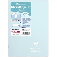 Clairefontaine Heft Koverbook - Schulheft A5, liniert, Umschlag blickdicht, 1 Stück, Eisblau / Block,