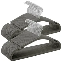 Songmics Kleiderbügel 50er Set, 43 x 21 cm, grau