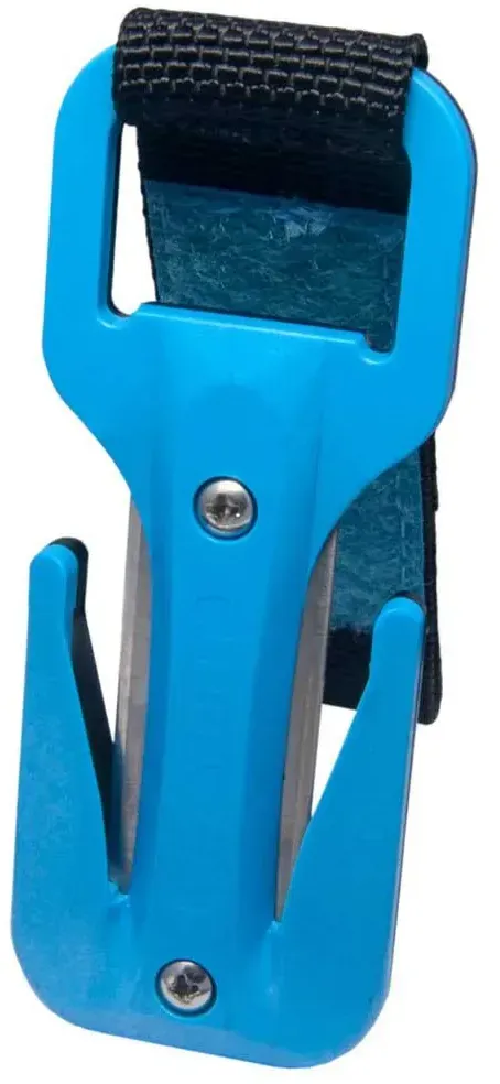 Eezy Cut Trilobite Notfall-schneidwerkzeug - Blue Velcro / White - One Size