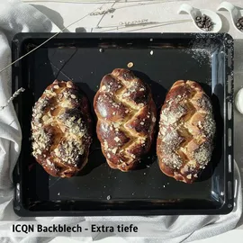 ICQN Backblech 422 x 370 x 45 mm, Kompatibel mit ELECTROLUX, AEG, IKEA, ZANUSSI, JUNO, ZOPPAS Kratzfest...