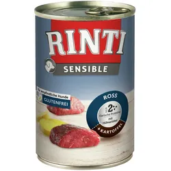 RINTI Sensible 400g Dose Hundenassfutter 48 x 400 Gramm Ross + Kartoffel