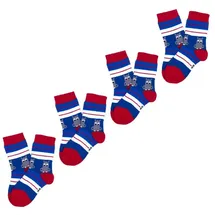 Unabux Freizeitsocken Prints 4-Paar Bunt Blau 13-15